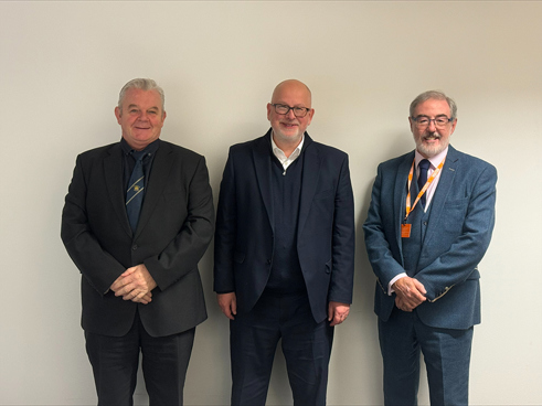 Bleddyn and James meet Steve Yemm MP