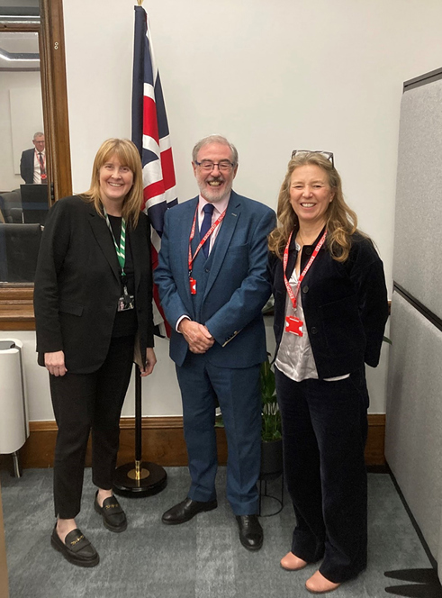 Cheryl and Bleddyn meet Sarah Jones MP